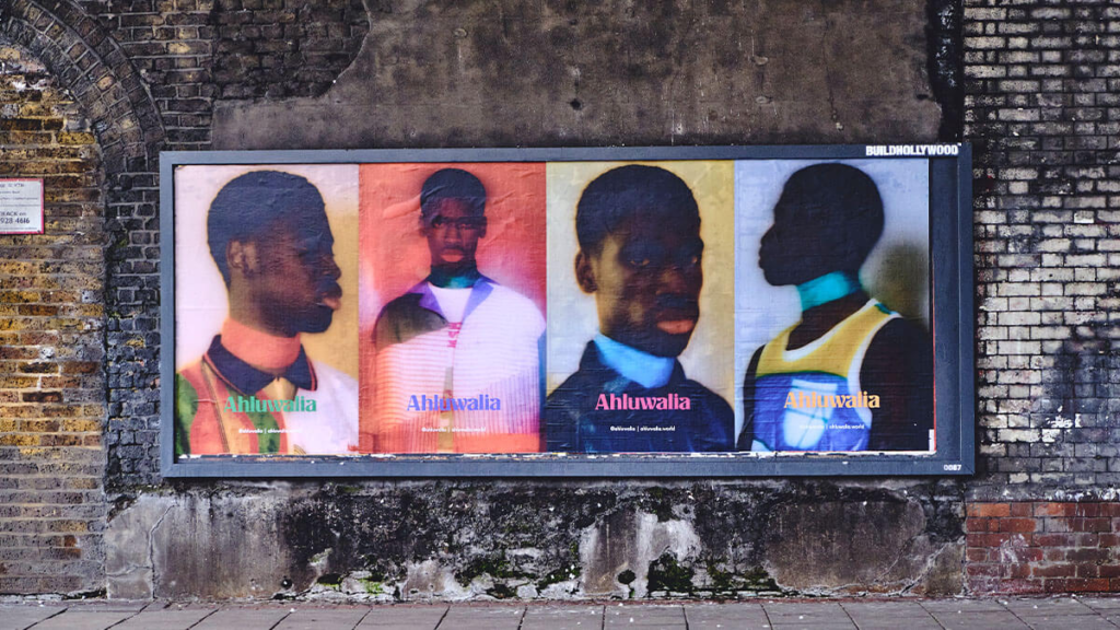 Ahluwalia advertising posters in the street